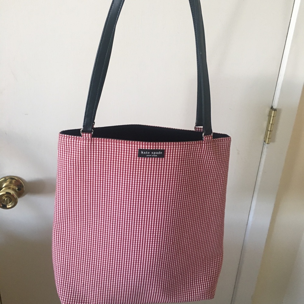Vintage Kate spade red checker tote